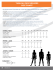 TABLEAU DES MESURES SIZE CHART