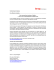 Communiqué de presse Pour diffusion immédiate Une nouveauté