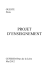 PROJET D`ENSEIGNEMENT
