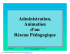 Administration, Animation d`un Réseau Pédagogique