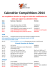 Calendrier Compétitions 2014