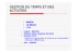 gestion du temps des activités
