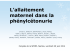 L`allaitement maternel dans la ph&eacute;nylc&eacute;tonurie