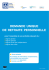 Demande de retraite personnelle