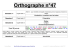 Orthographe n°47 - bla