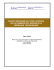 RAPPORT PROVISOIRE DE L`ETUDE NATIONALE SUR LE