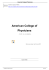 American College of Physicians - Urgences