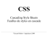 Cascading Style Sheets Feuilles de styles en cascade