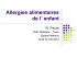 Allergies alimentaires de l`enfant