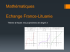 Mathématiques Echange France