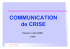 COMMUNICATION de CRISE